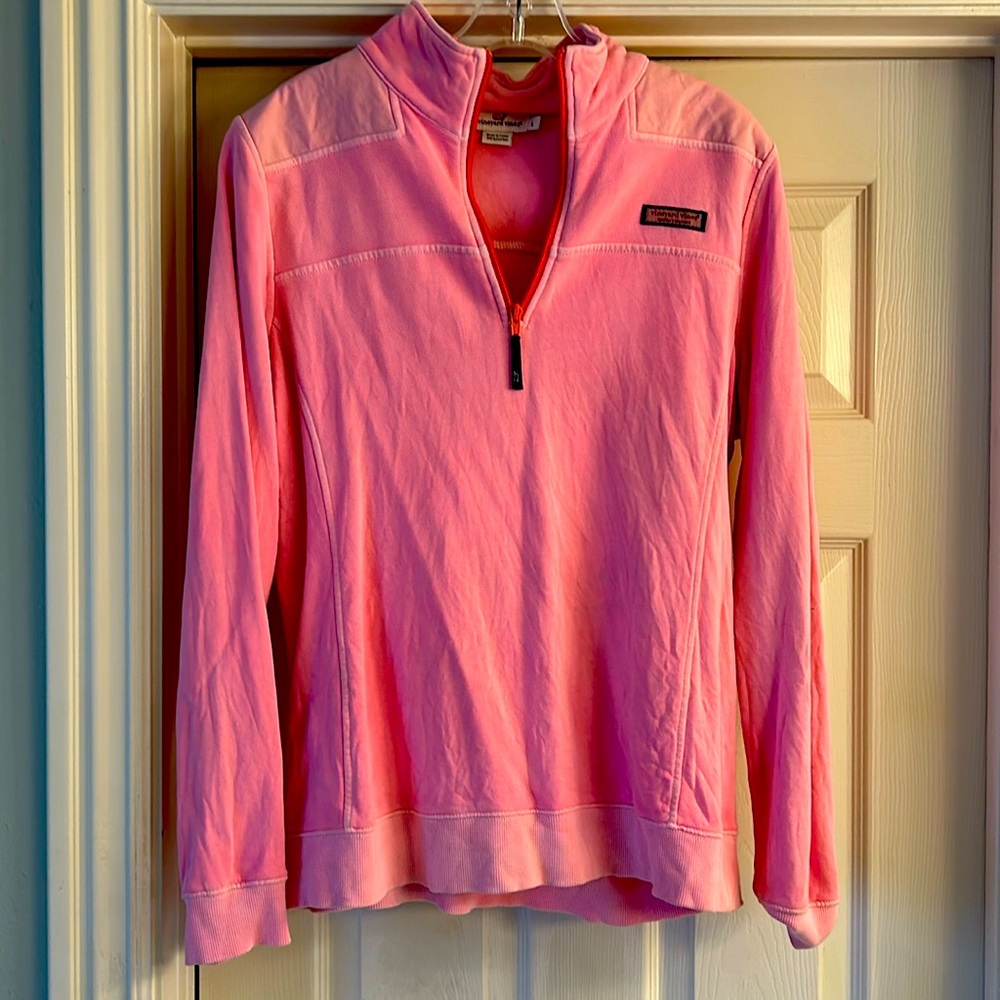 Vineyard Vines neon pink garment dyed sheep shirt LN Perfect 🩷 sz L